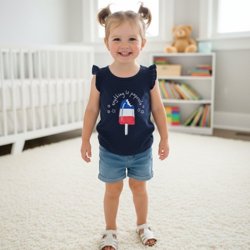 🌟🆕 New GAP Toddler Girl 'Anything is Popsicle' tank 2T